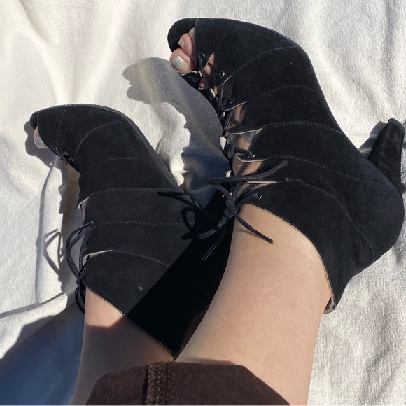 Eric Micheal Suede Lace up Booties - Picture 11 of 13